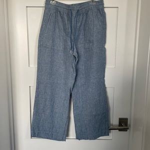 Athlete Retreat Wide Leg Linen Pants